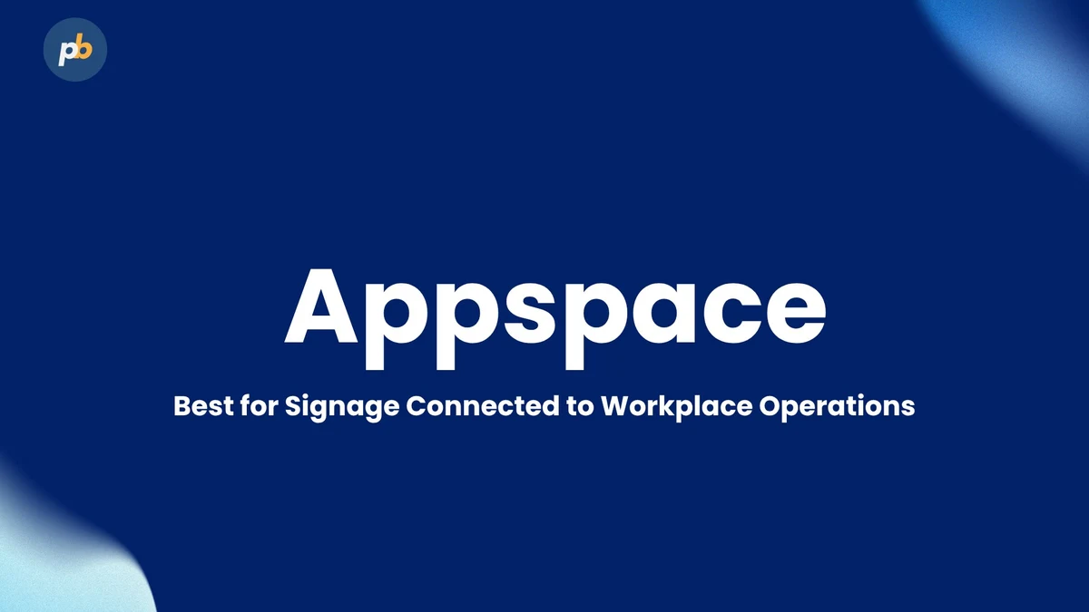 Appspace: best for signage connected to workplace operations