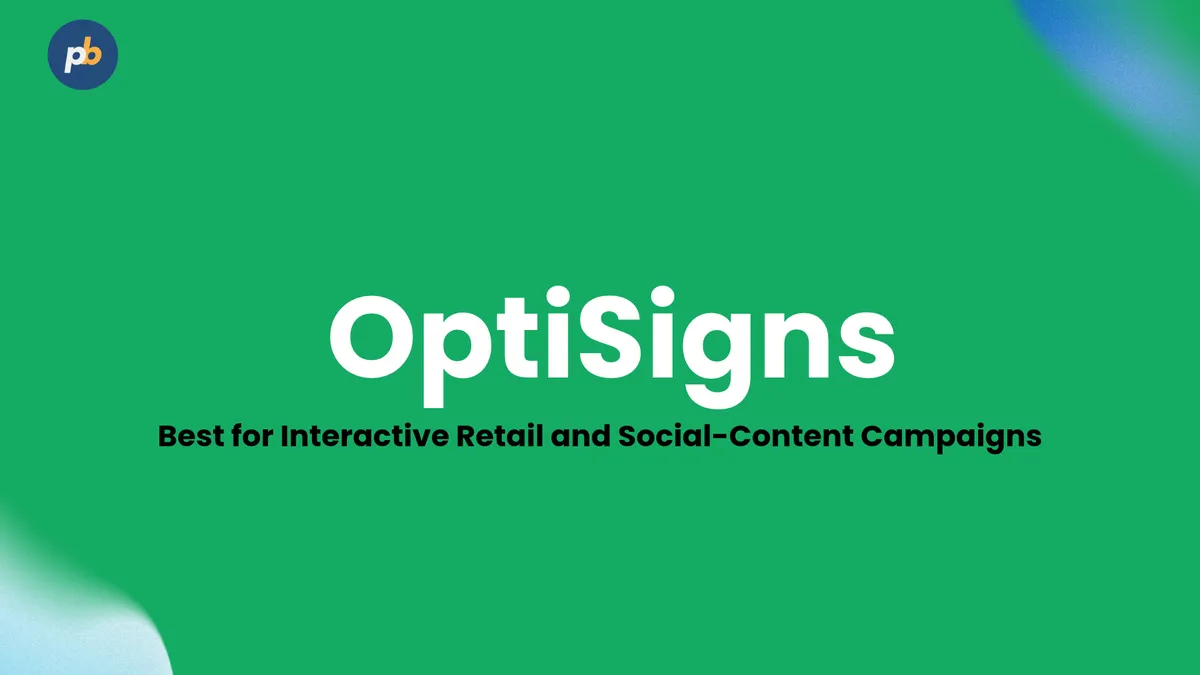 OptiSigns, best for interactive retail and social-content campaigns
