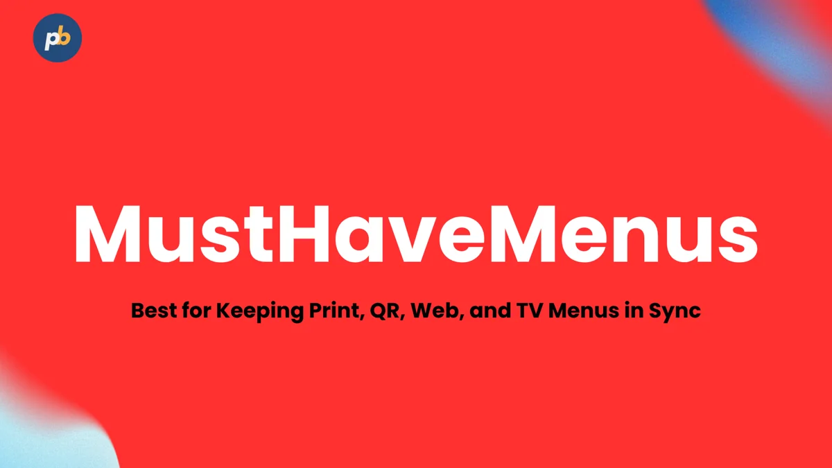 MustHaveMenus: best for keeping print, QR, web and TV menus in sync
