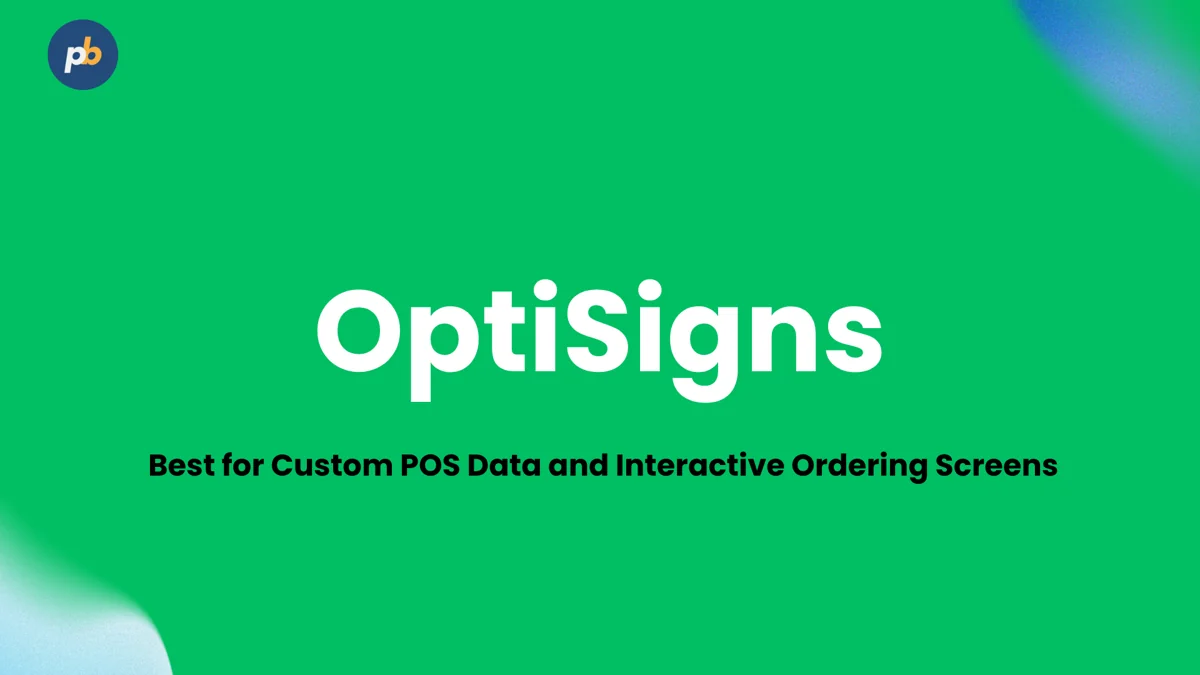 OptiSigns: best for custom POS data and interactive ordering screens