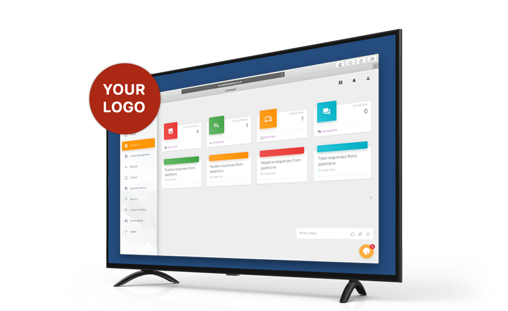 posterbooking white label digital signage screen