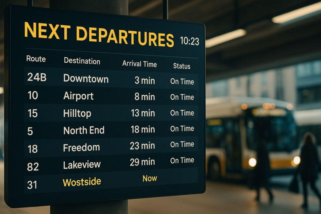 digital signage for transportation 1