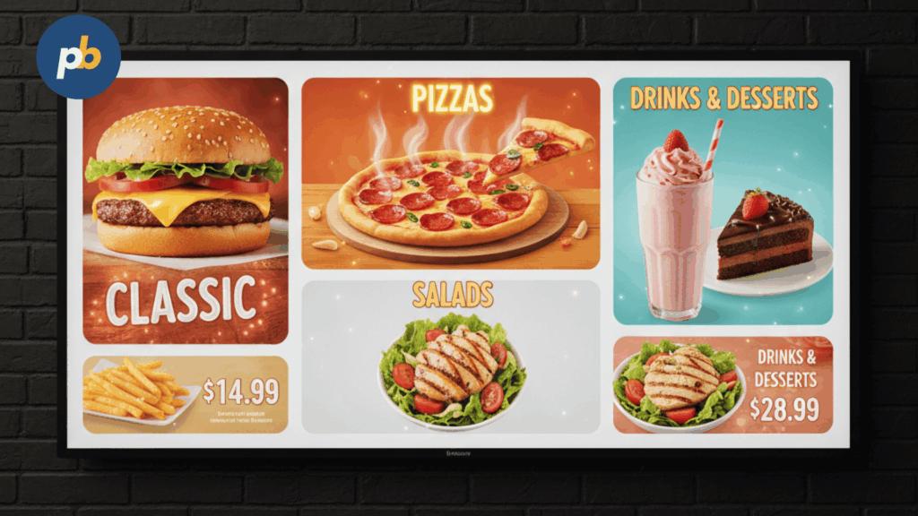 digital sigage menu board 1