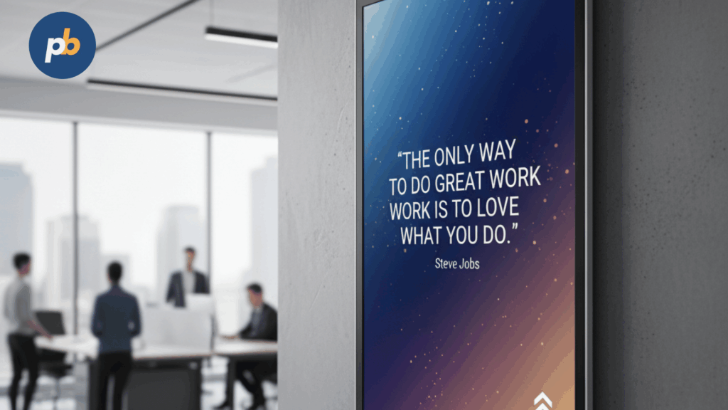 Digital sigage quote office