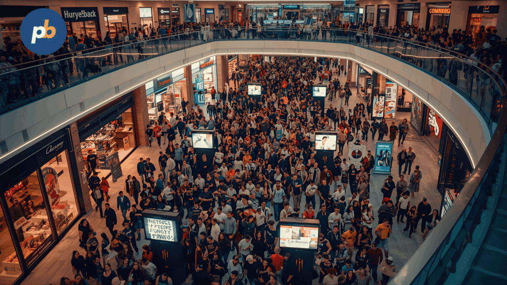 Digital signage foot traffic
