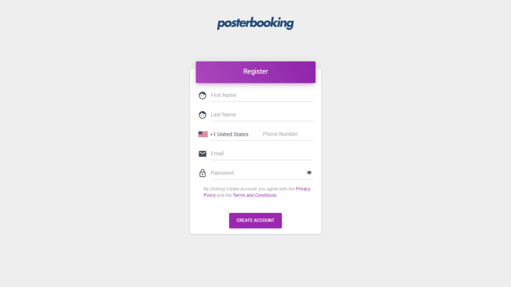 Signup for posterbooking