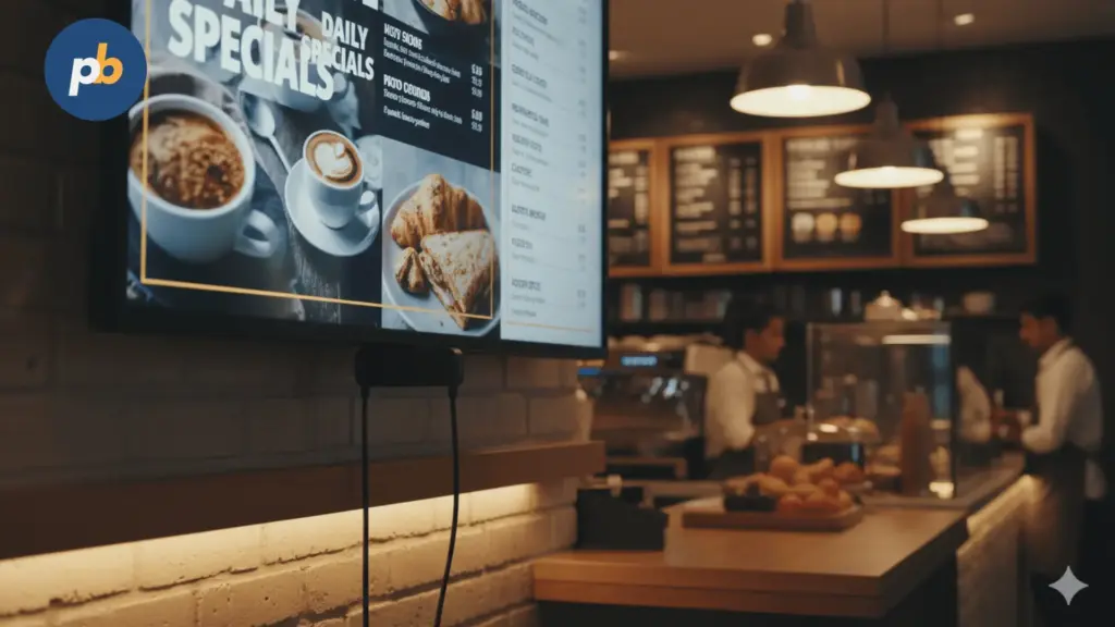 amazon signage stick restaurant