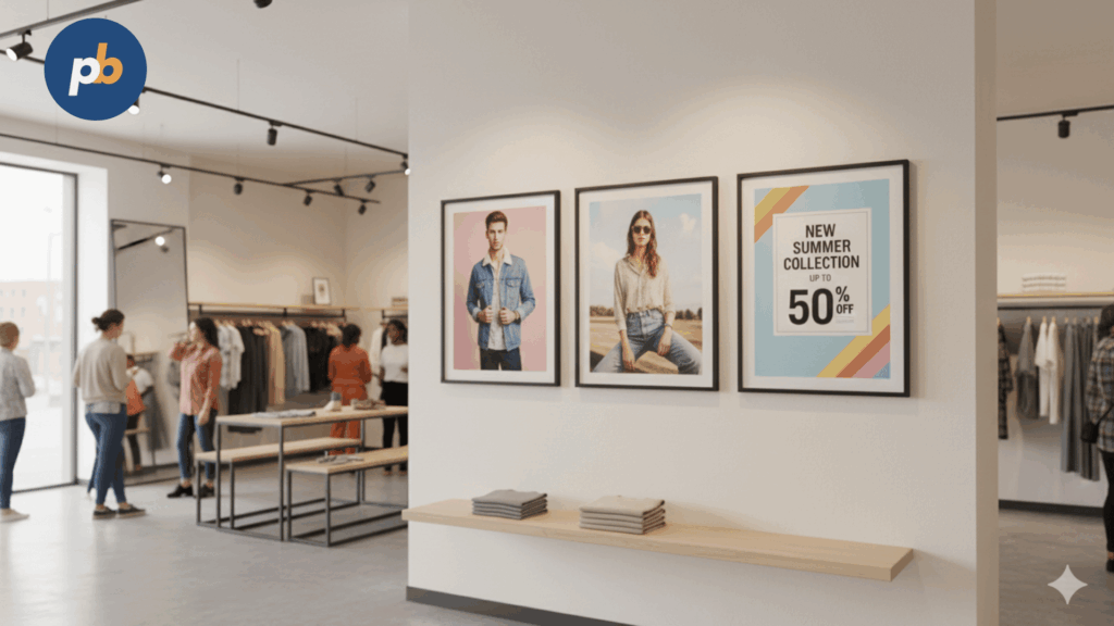 poster retail store signage
