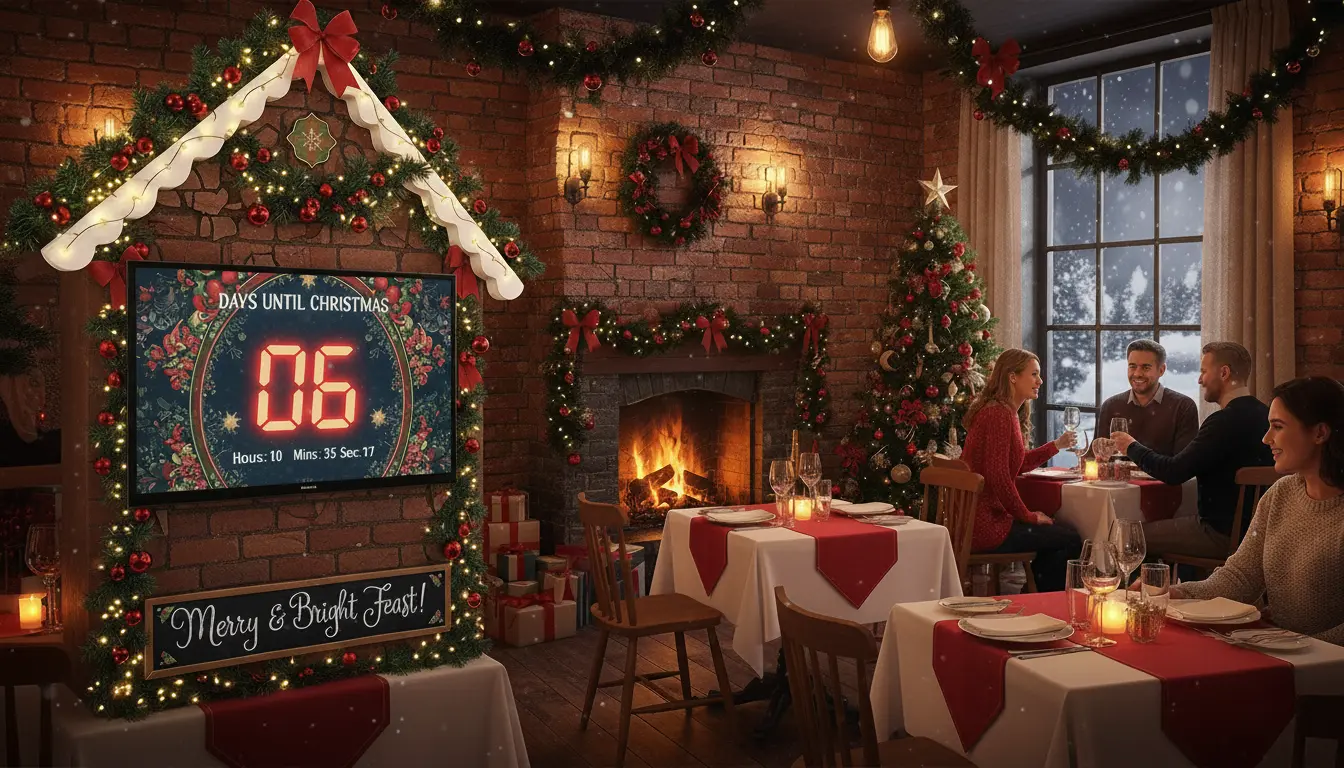 Christmas countdown signage
