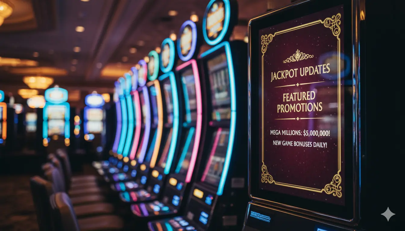 digital-signage-in-casino-near-slot-machines